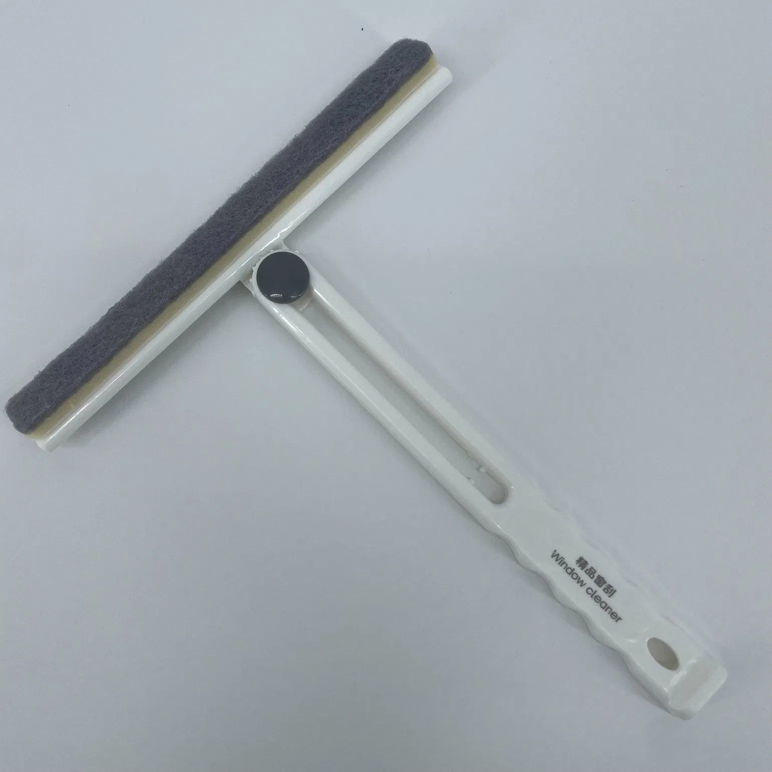 Double-Sided Use Soft Scraper Window Cleaner with Plastic Handle Home Bathroom Shower Glass Wiper