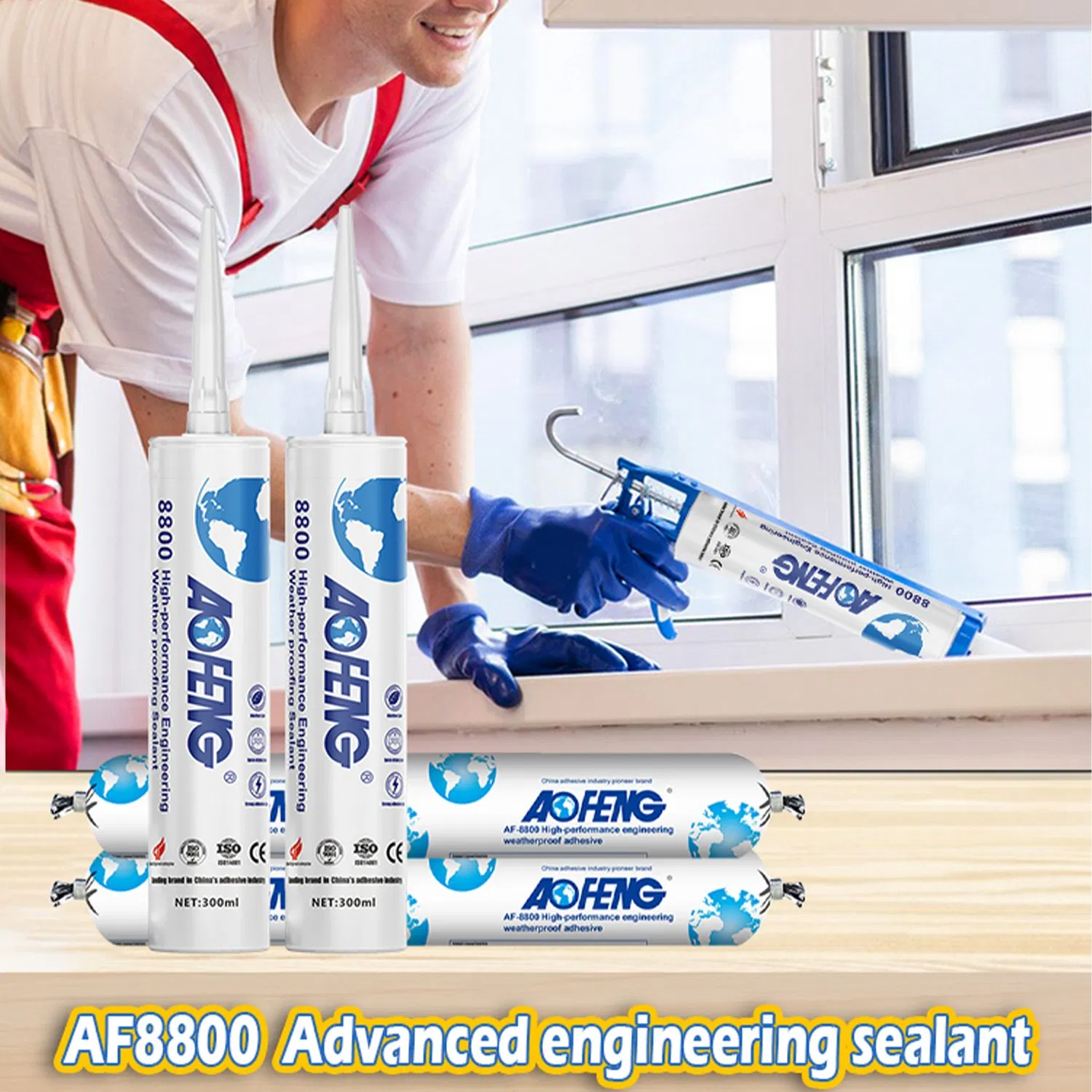 Strong Neutral Silicone Sealant for Professional Window and Door Installation on Both Exterior and Interior Wall Surfaces