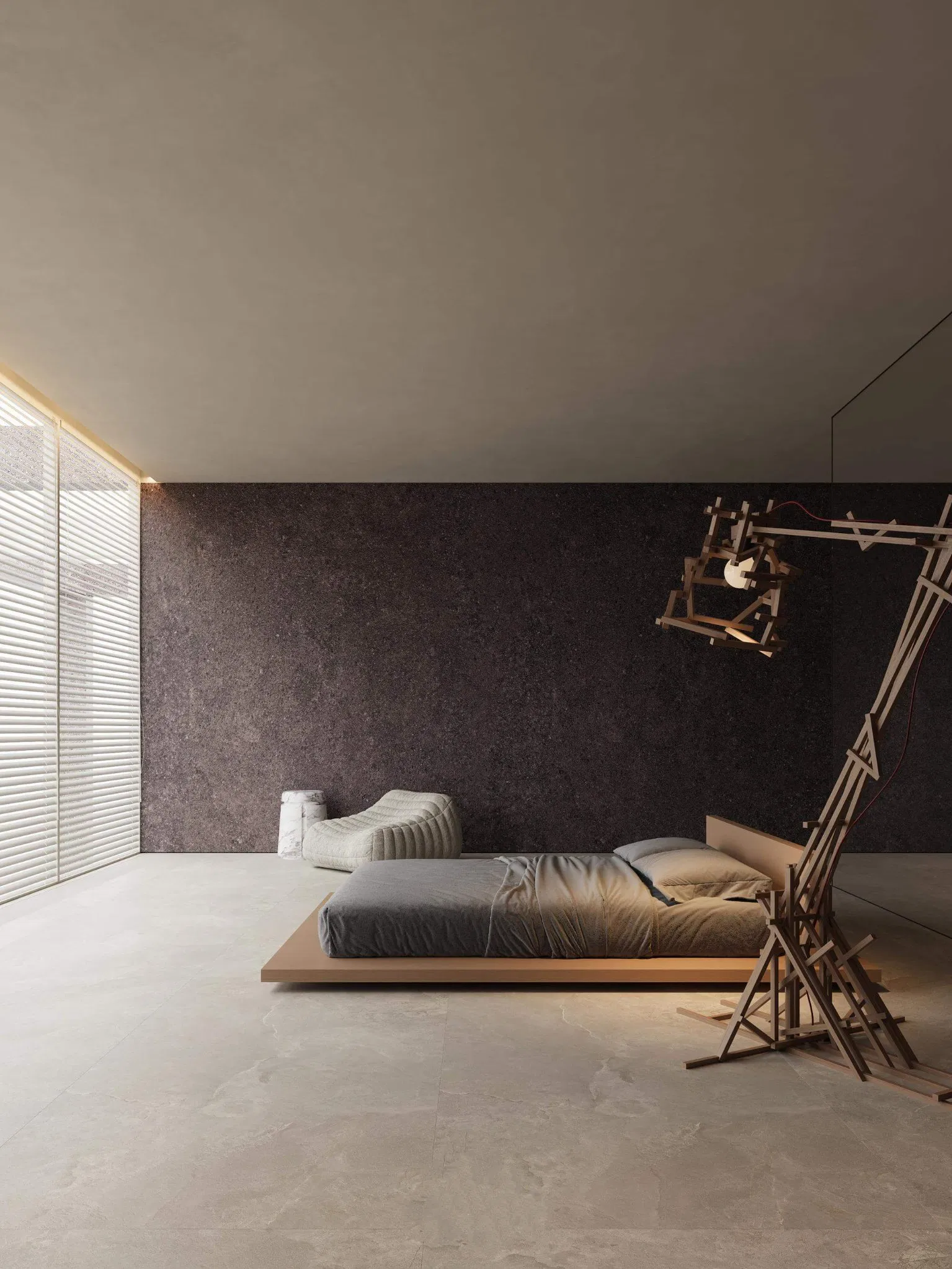 600*1200 mm Grey Color 10 Faces Porcelain Ceramic Matt Wall and Floor Tiles with Anti-Slip