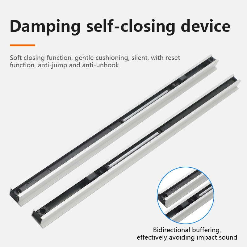 Aluminum Alloy Soft Close Silent Concealed Invisible Sliding Door Track Hardware System