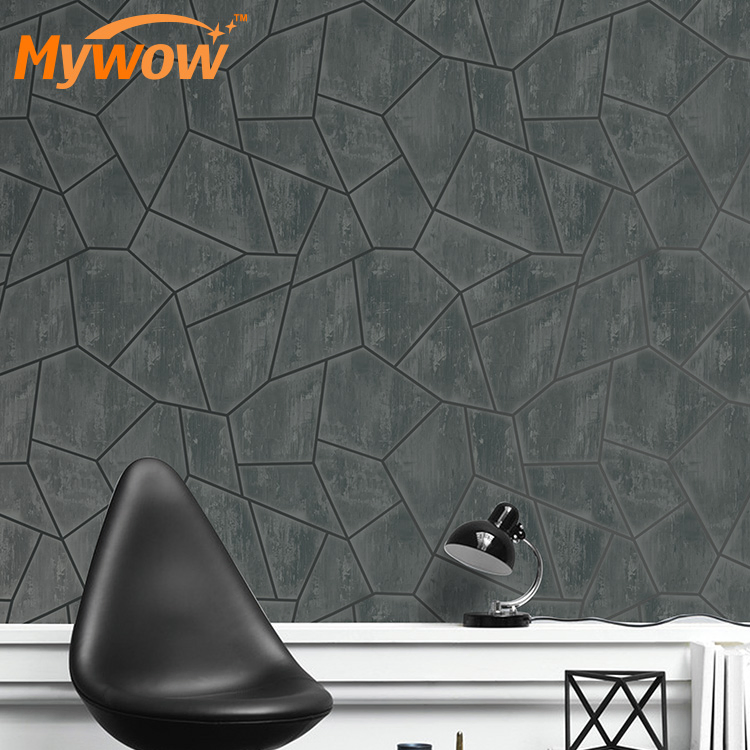 Brick Marble Design Suede Wallpaper for Home Decor