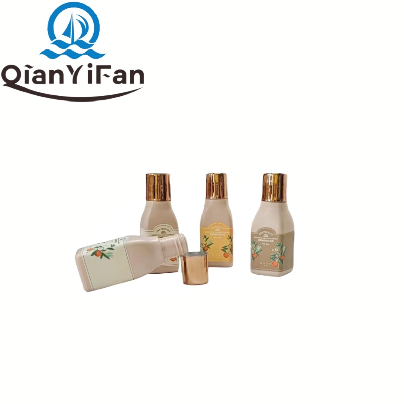 Wholesale Custom Natural Grapefruit Essential Oil Shampoo, Conditioner, Body Wash Toiletries Set for Hotel, Resort Custom Use