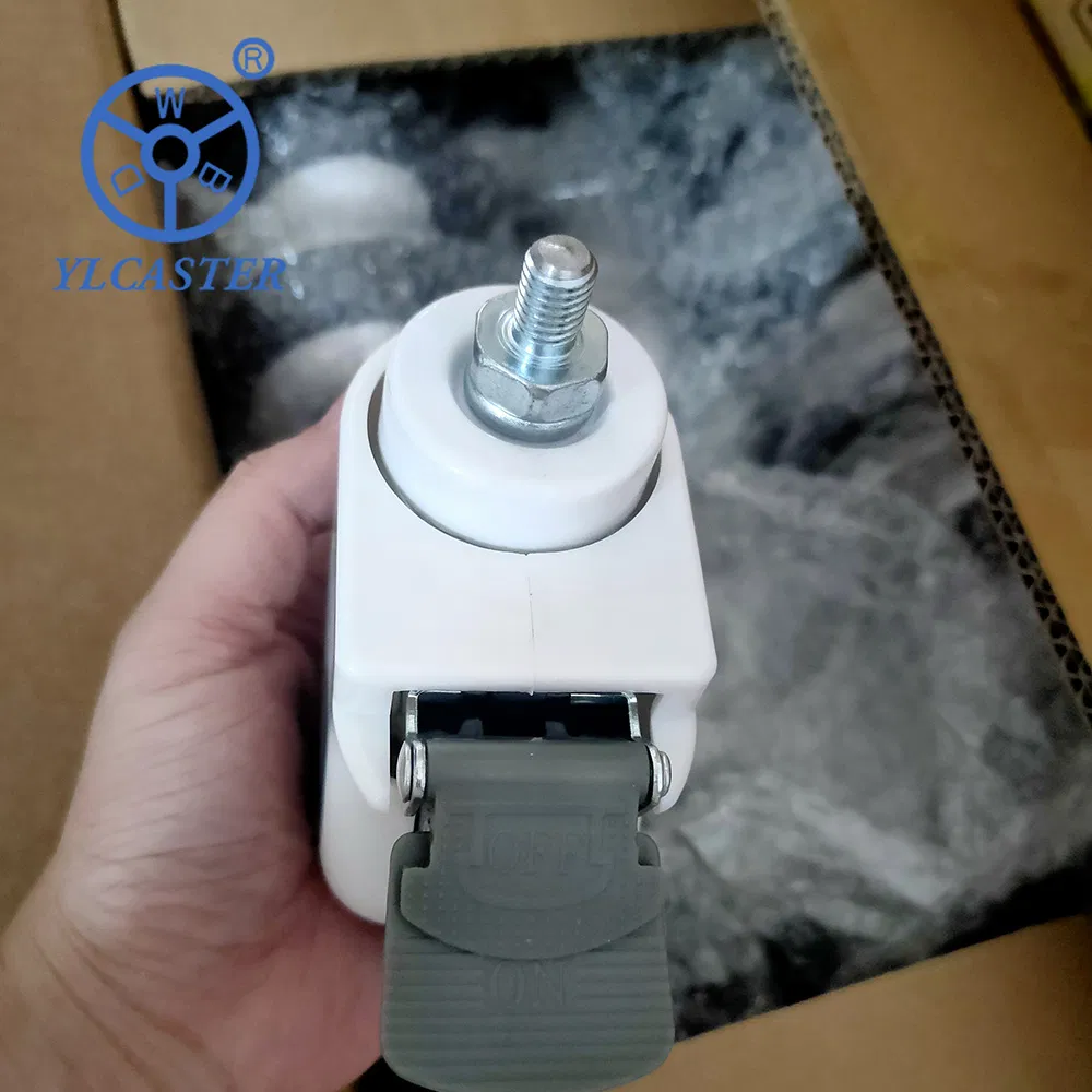 Wbd TPR Silent Durable 125mm Medical Caster Thread Stem Castors Hospital Wheel 5'' Hilrom 305 Bed Wheels