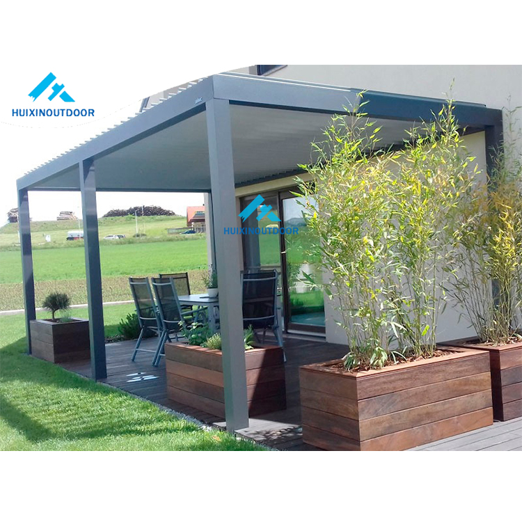 Opening Louver Roof Electric Aluminum Pergola Gazebo Awning