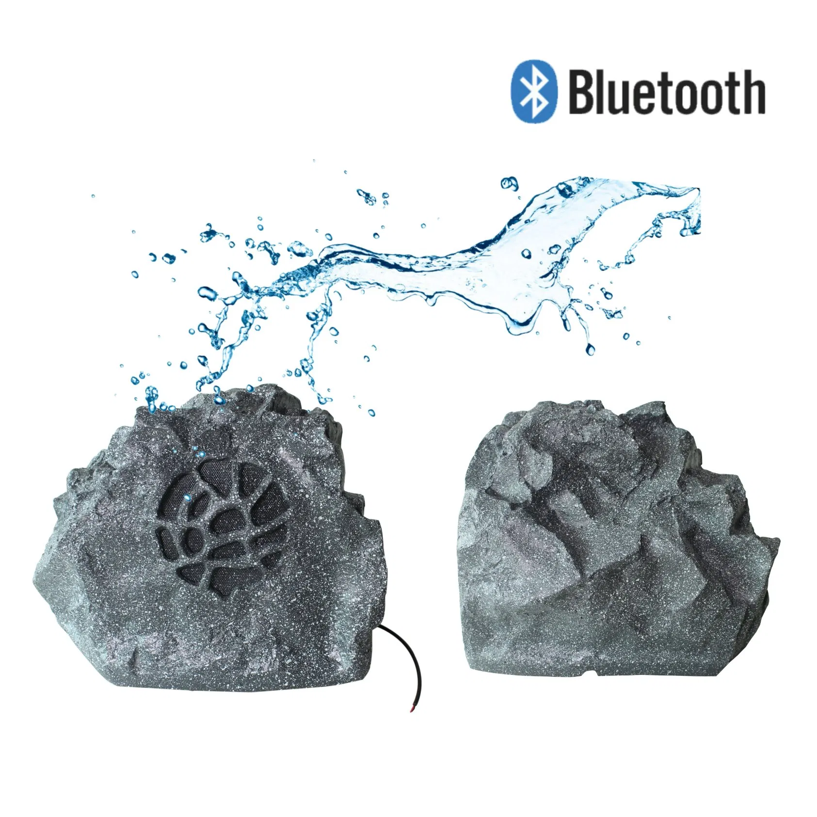 2X30W Wireless Blue-Tooth Waterproof Active Outdoor 8 Ohm Garden Rock Speaker