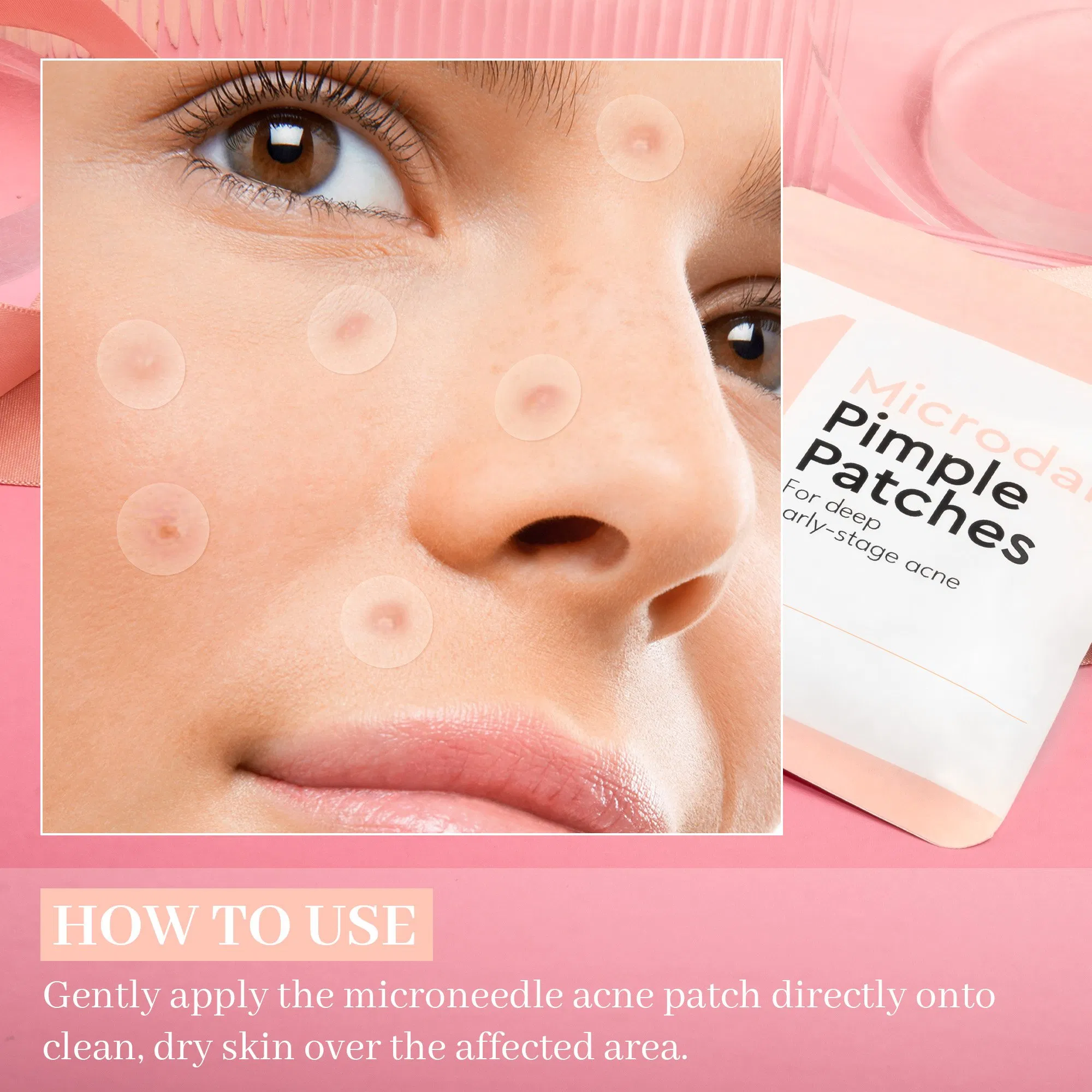 Custom Korean Pimple Patch Hydrocolloid Acne Microneedle Pimple Patch Private Label Cute Invisible Pimple Patches