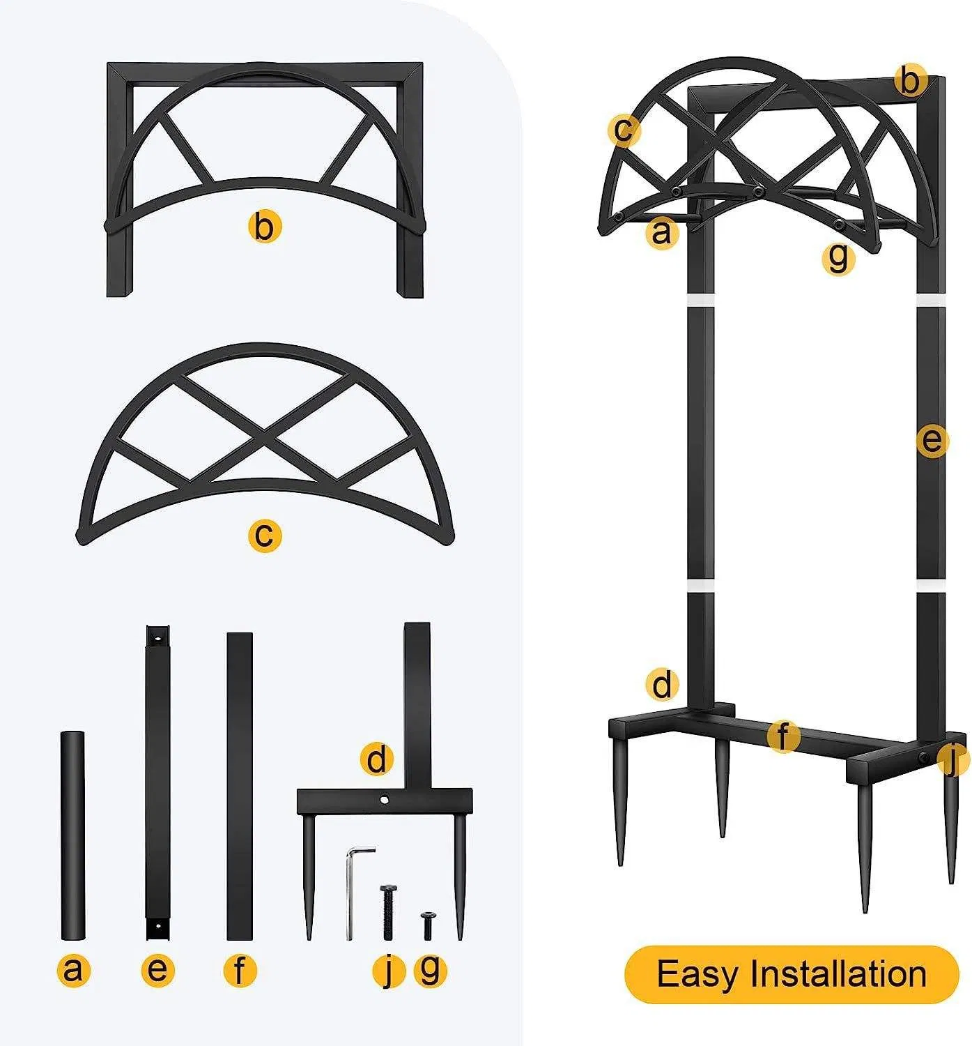 Freestanding Heavy Duty Detachable Storage Garden Hose Holder for Outside Yard Lawn