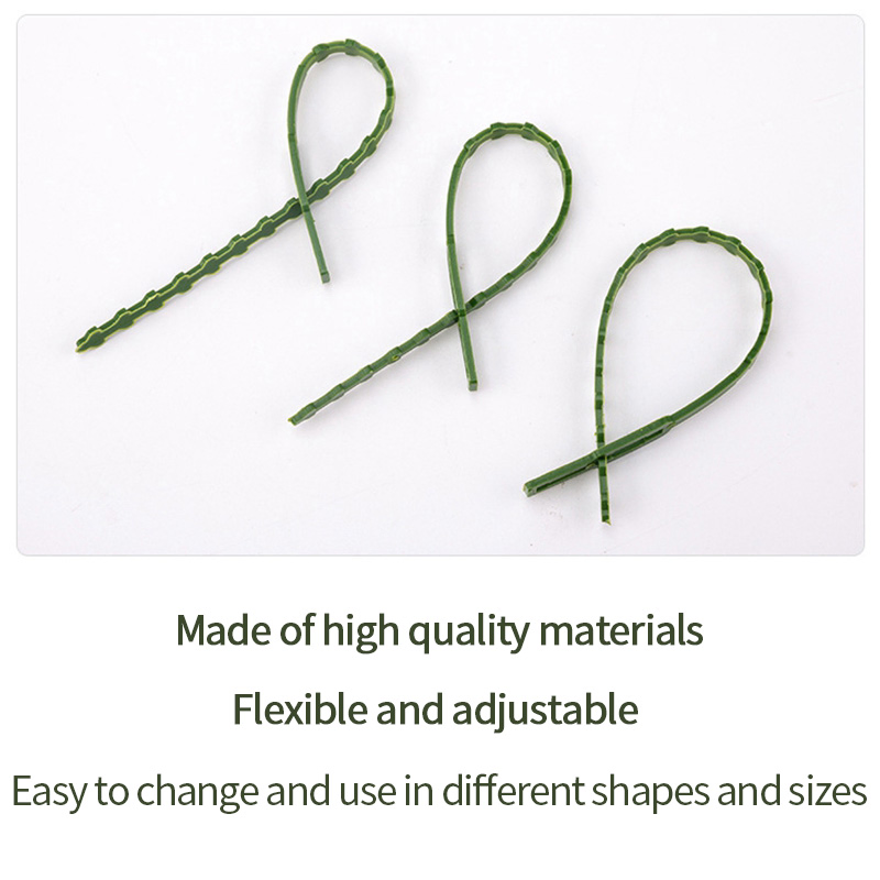 30/50/100/200PCS Reusable Garden Cable Ties Plant Support Shrubs Fastener Tree Locking Nylon Adjustable Plastic Cable Ties
