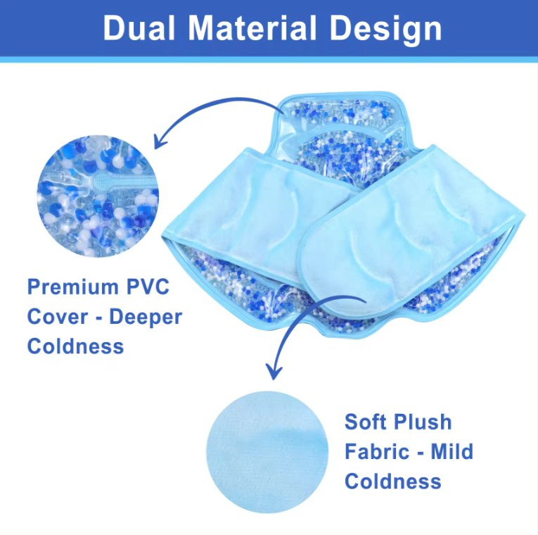 Best Sales Safety Reusable Gel Beads Neck Shoulder Hot Cold Compress Ice Pack Wrap for Upper Back Pain Relief