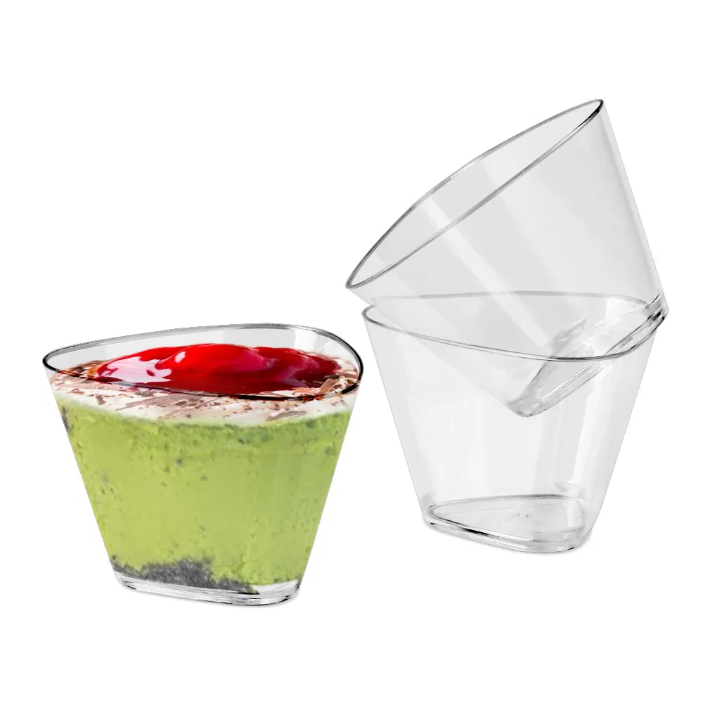 Прозрачные стаканчики для десертов и тортов