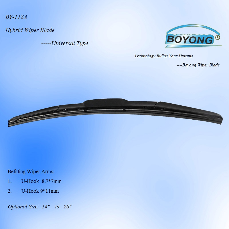 Универсальный гибридный крюк U-типа для японских автомобилей, силиконовая щетка стеклоочистителя