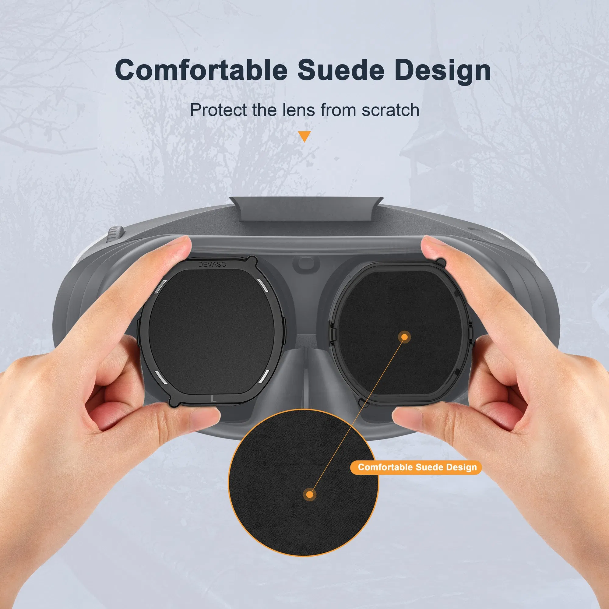 Anti-Scratch Lens Cover Compatible with PS Vr2 Headset Lightweight Lens Protector