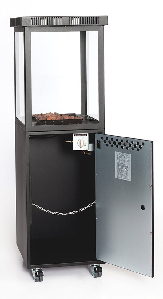 Outdoor Gas Fireplace with Ceramic Glass by Butane Muztag Mkiii