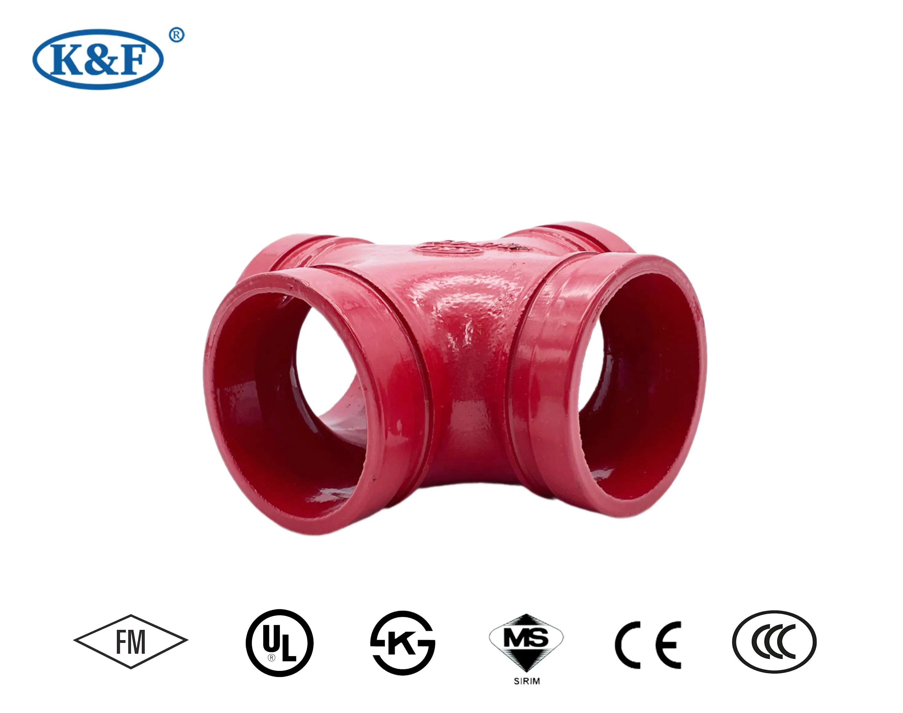 Kanaifu Grooved Ductile Iron Pipe Fitting Cross for Water Supply System