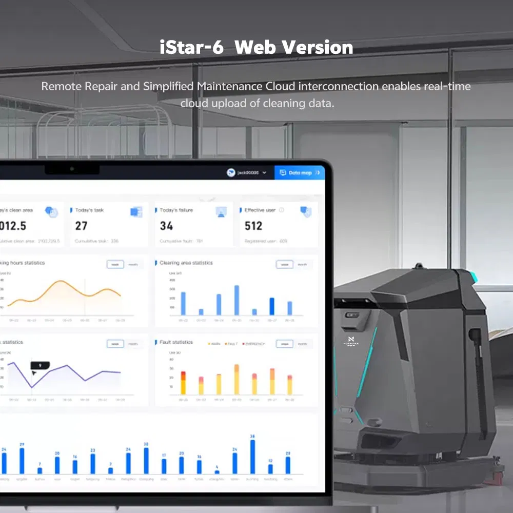 New Arrival Intelligent Automatic Navigation Commercial Cleaning Robots Smart Floor Cleaning Robot