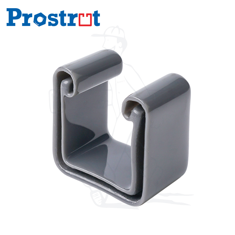 Strut Channel Gret Color Open Type End Cap PVC Cap