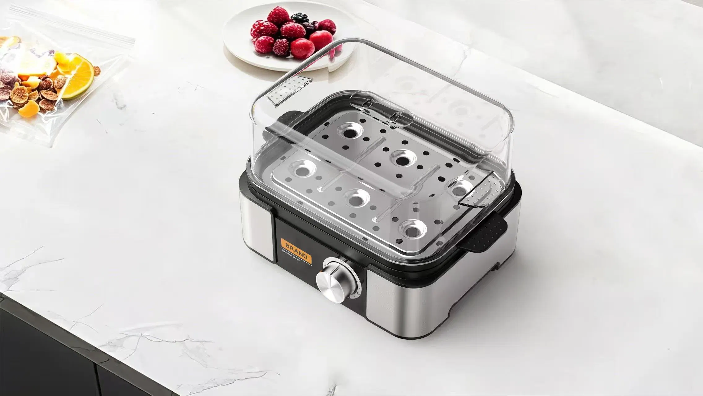 6-Egg Electric Egg Cooker with Timer and 400W Power