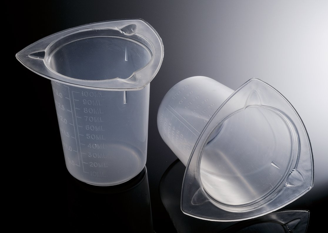Disposable Beakers Tri-Corner 50ml 100ml 250ml 400ml 800ml 1000ml PP Material Autoclavable Beakers with Graduation Marks