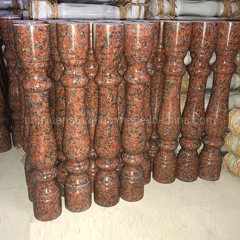 Polished G562 Maple Red Granite Balustrade for Balcony