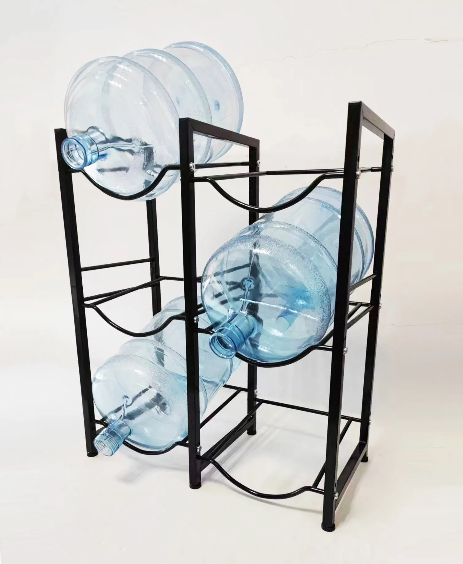 Bottle Shelf Stand Bottle Rack Metal Cradle for 3 to 5 Gallon Water Bottle with 3 Layers (HBC-M2-06)