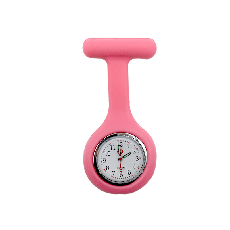 Light Weight Silicone Colorful Waterproof Quartz Pocket Nurse Watch