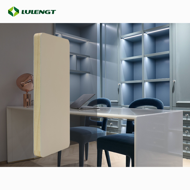 OEM ODM High Quality 18mm 4*8 Solid Laminated Rubber Wood Board with Film for Modern Cabinet Wardrobe for Hotels