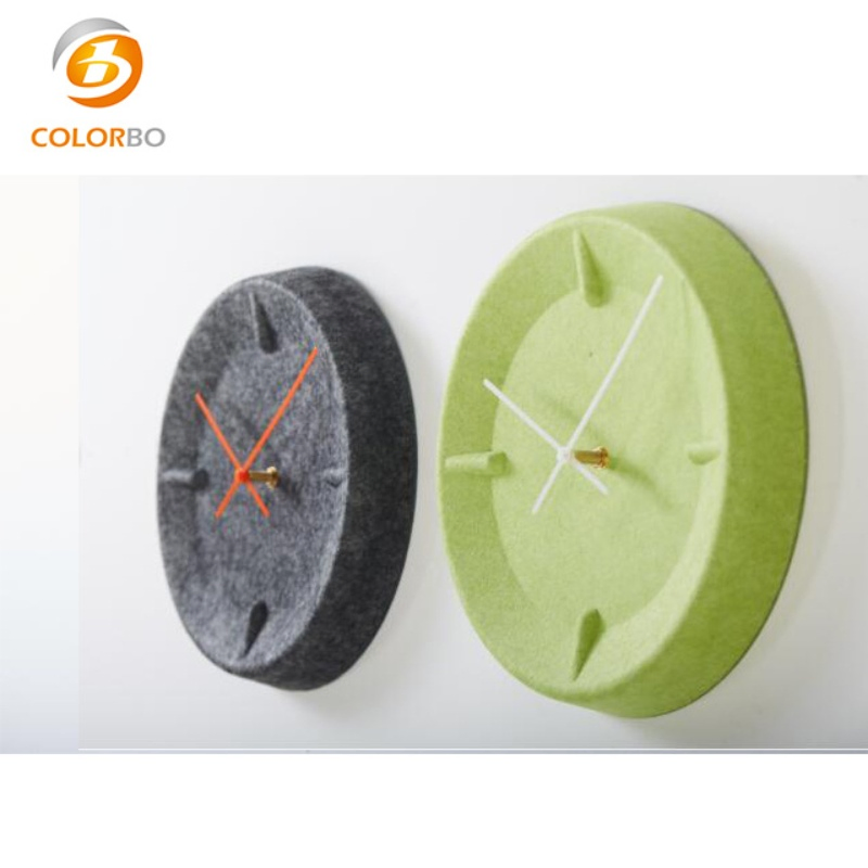 Eco-Friendly Acoustic Panel Polyester Fiber Decorative Wall Clock