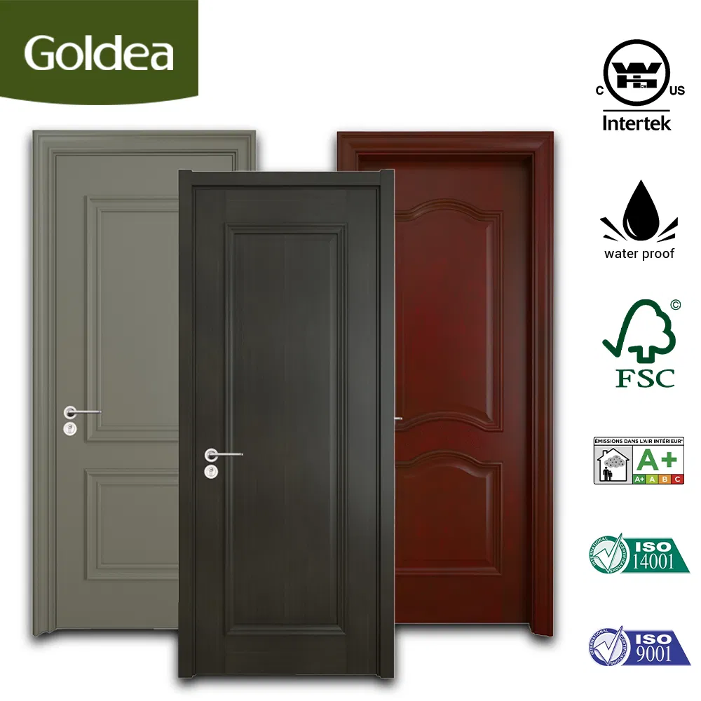 Wholesale Price Factory Modern Style Hotel Interior Home Room MDF Wood Door Composite Solid Wooden Door