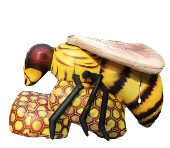 Vibrant Inflatable Cartoon Bee with Colorful Wings for Outdoor Promotion