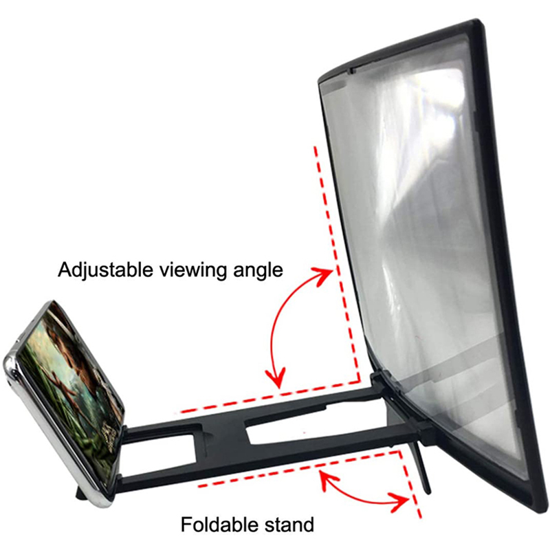 Supports All Smartphones Foldable Movie Video Lazy Desktop Mounts Mobile Phone Screen Magnifier