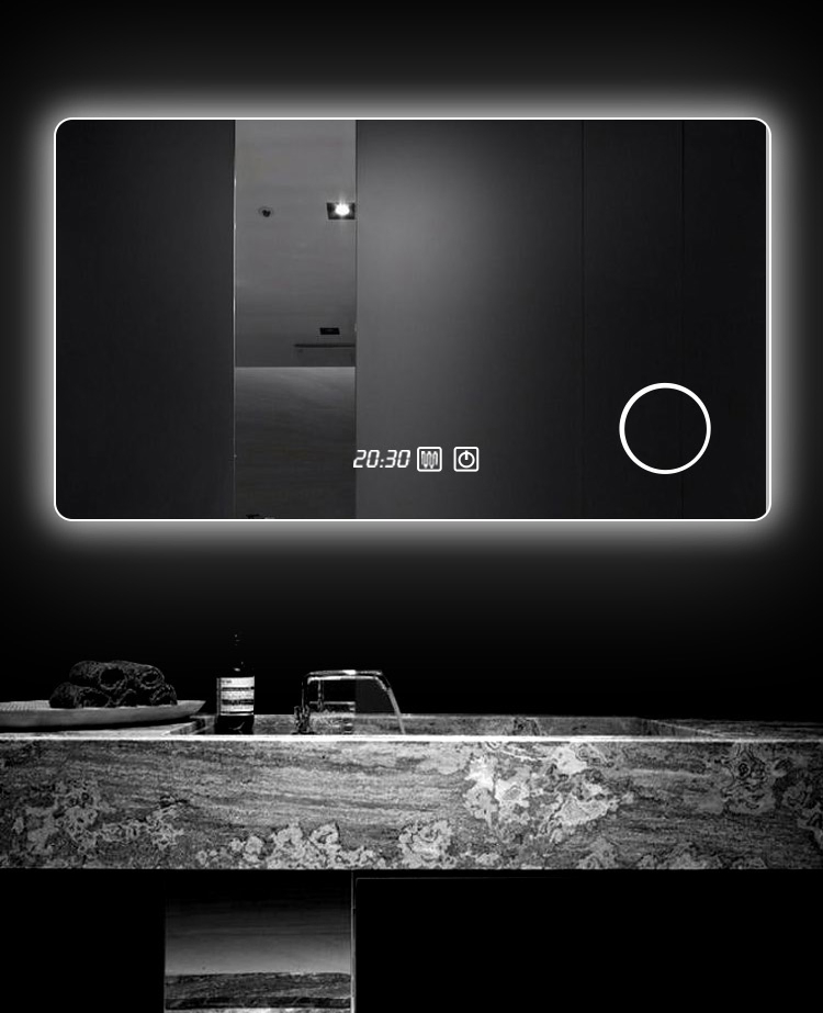 Home Decoration Wall Hanging Fashion Bathroom Multifunctional LED Makeup Mirror Hotel Intelligent Dressing Mirror