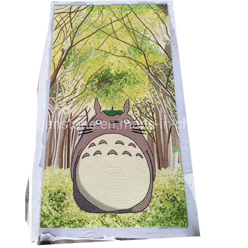 Beautiful Yellow Flower/Flora Mural/Pattern Glass Mosaic Artwork for Wall Decor