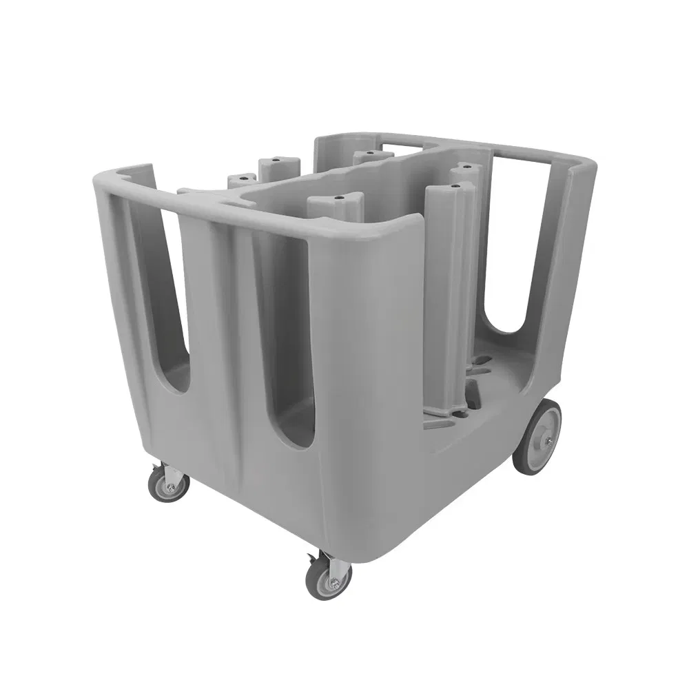 Adjustable Plastic PP Trolley Cart Modern Style Restaurant Buffet Plates Storage Rack Trolley for Hotel Kitchen Use