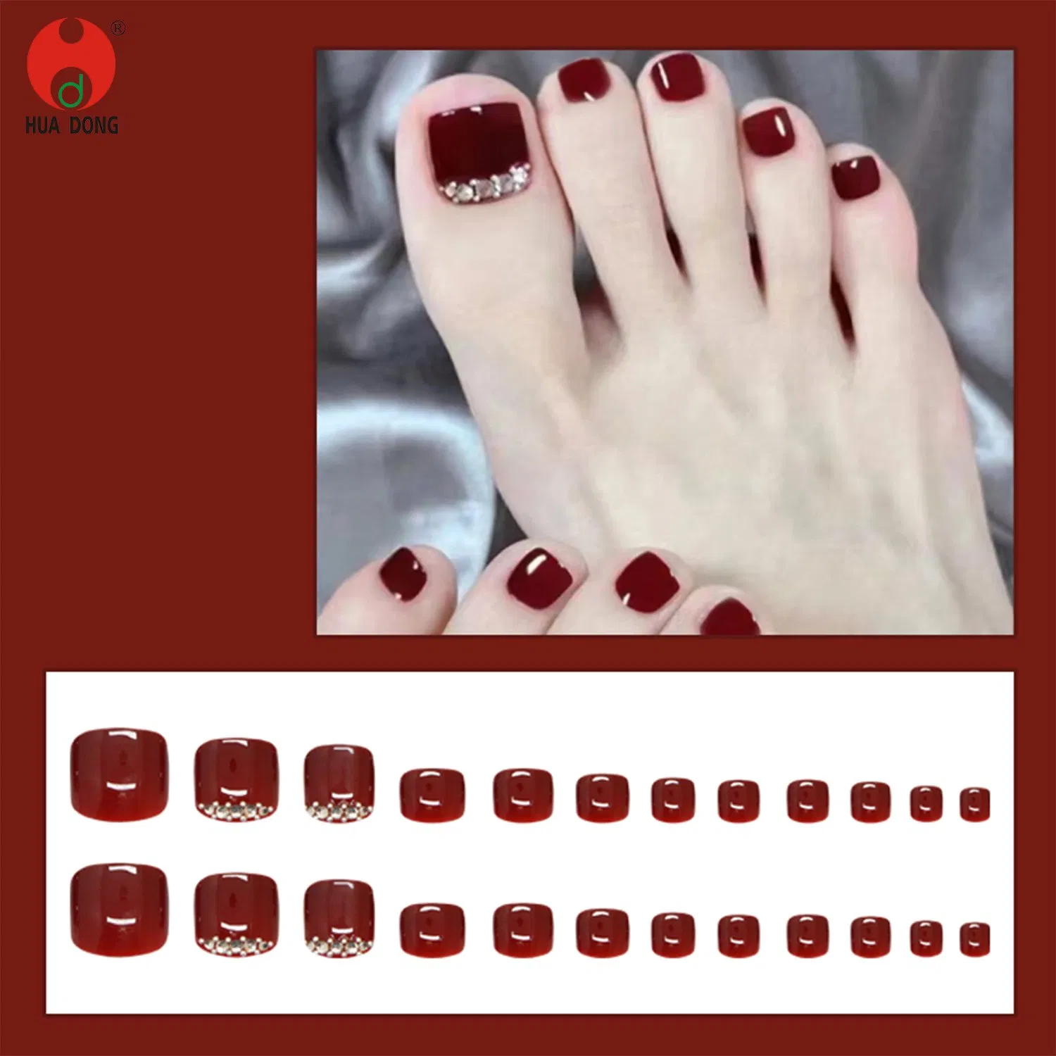New Custom Nail Tips DIY Toe Nail Art Nail Accessories Manicure Set Decorative Nails Trendy Nail Designs Fancy Nails Soft Gel Nails Color-Changing Toe Nails