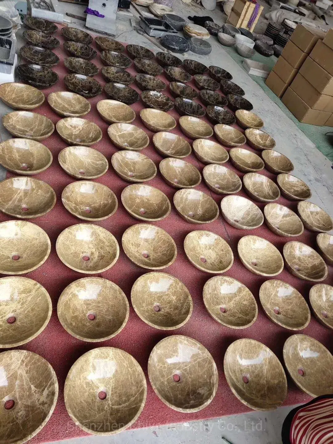 Spanish Dark/Brown/Emperador Marble Basin Bowl Sink Stone Bathroom Vanity Sanitary Ware