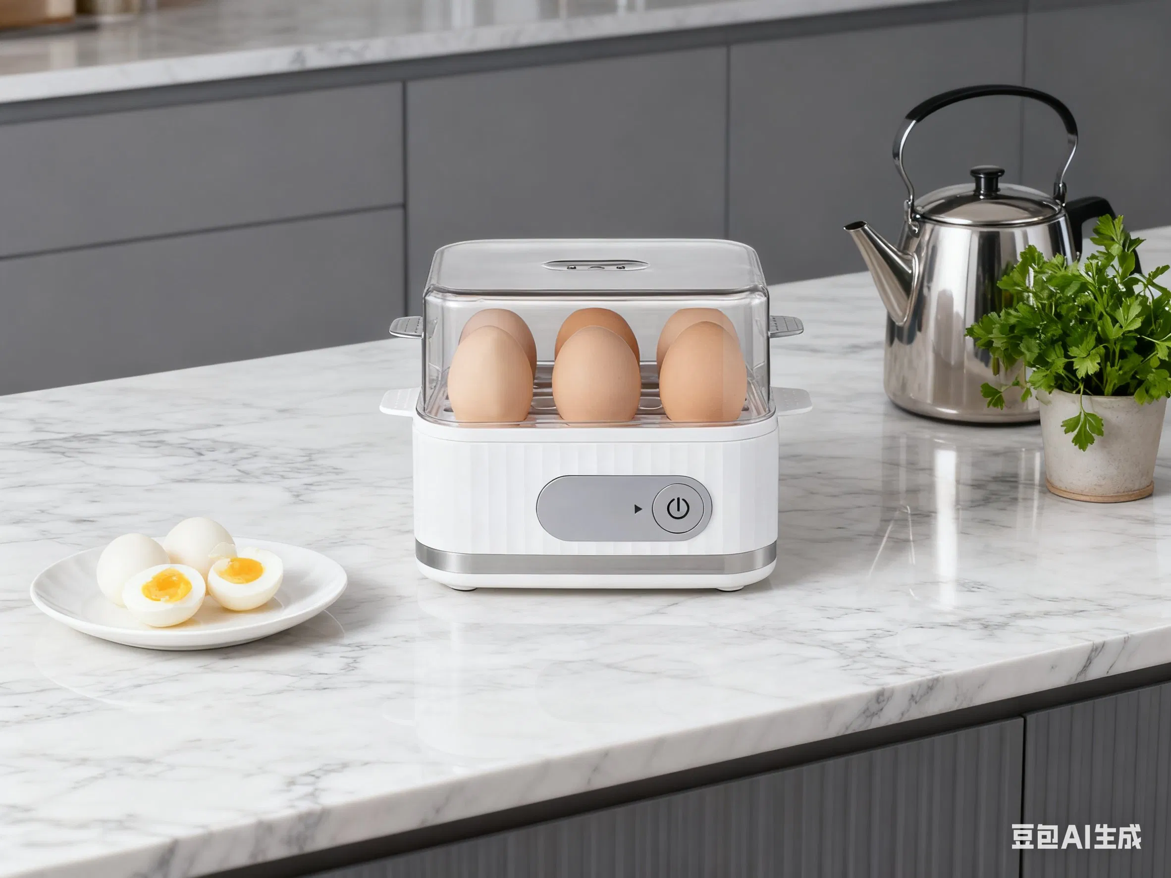 Precision Timer Mechanical Egg Boiler for 6 Eggs 400W China Made
