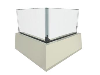 10mm Tempered Glass Aluminum Stair Glass Railing Handrail