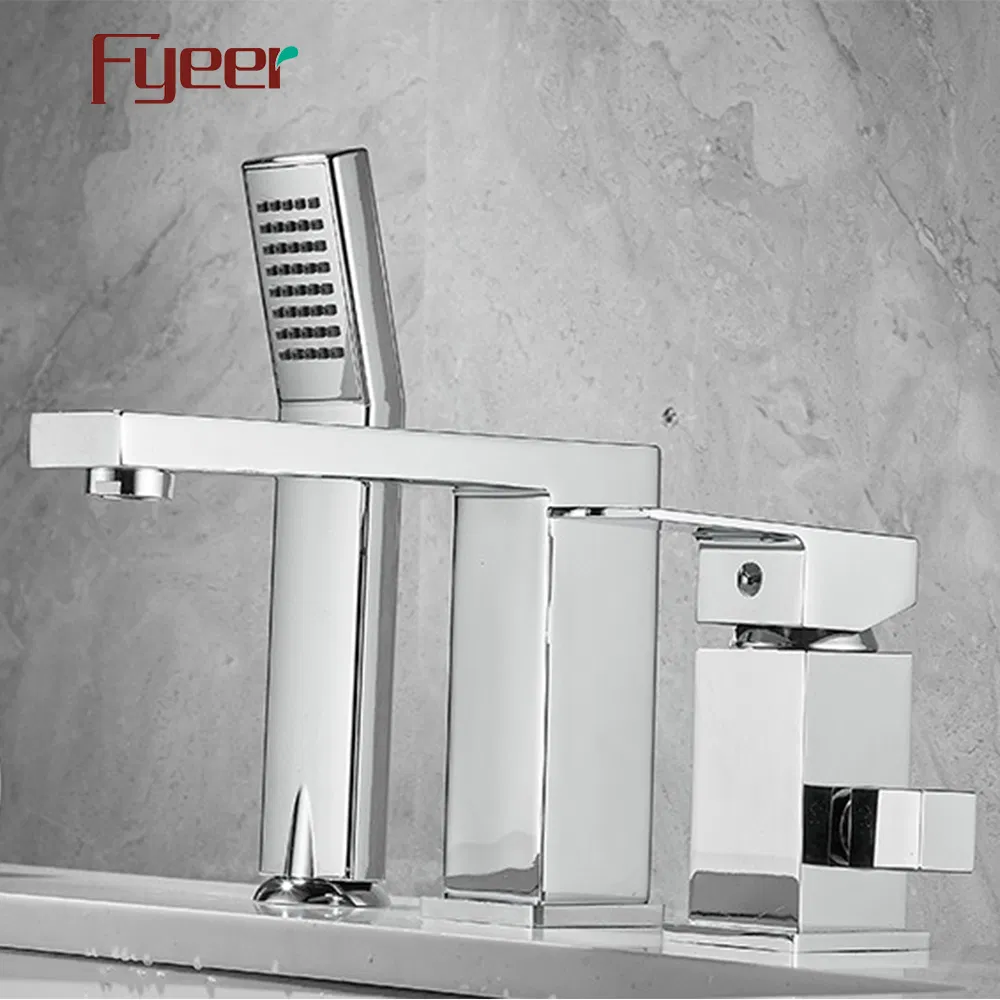 Смеситель для ванны Fyeer Widespread, хром