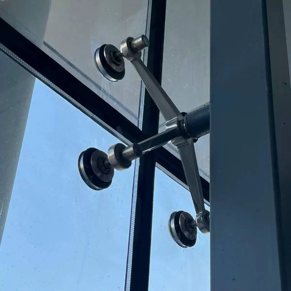 Glass Fittings Buildings Glazing 4 Arm Way Curtain System Wall Spider