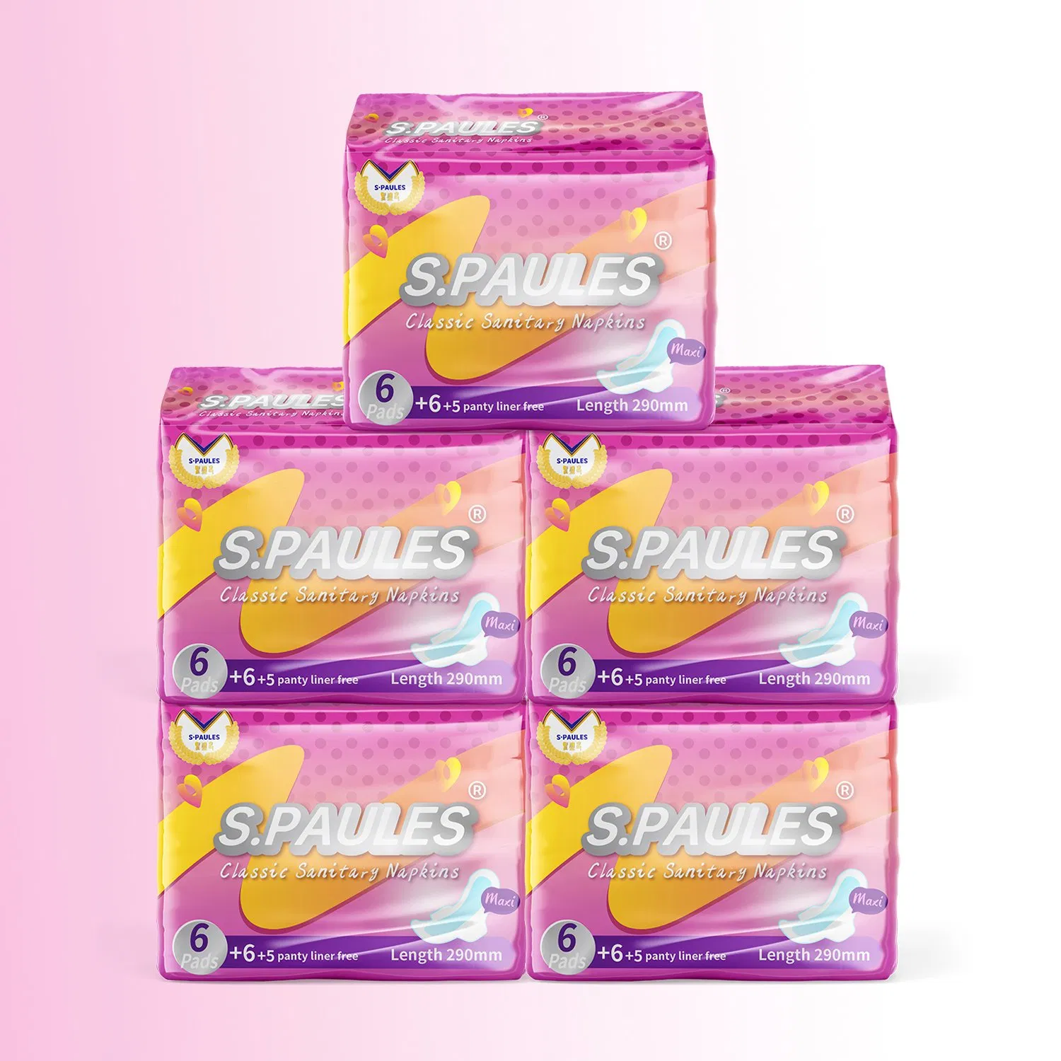 Hot Sale Lady Care Menstrual Pads Cotton Disposable Sanitary Napkins