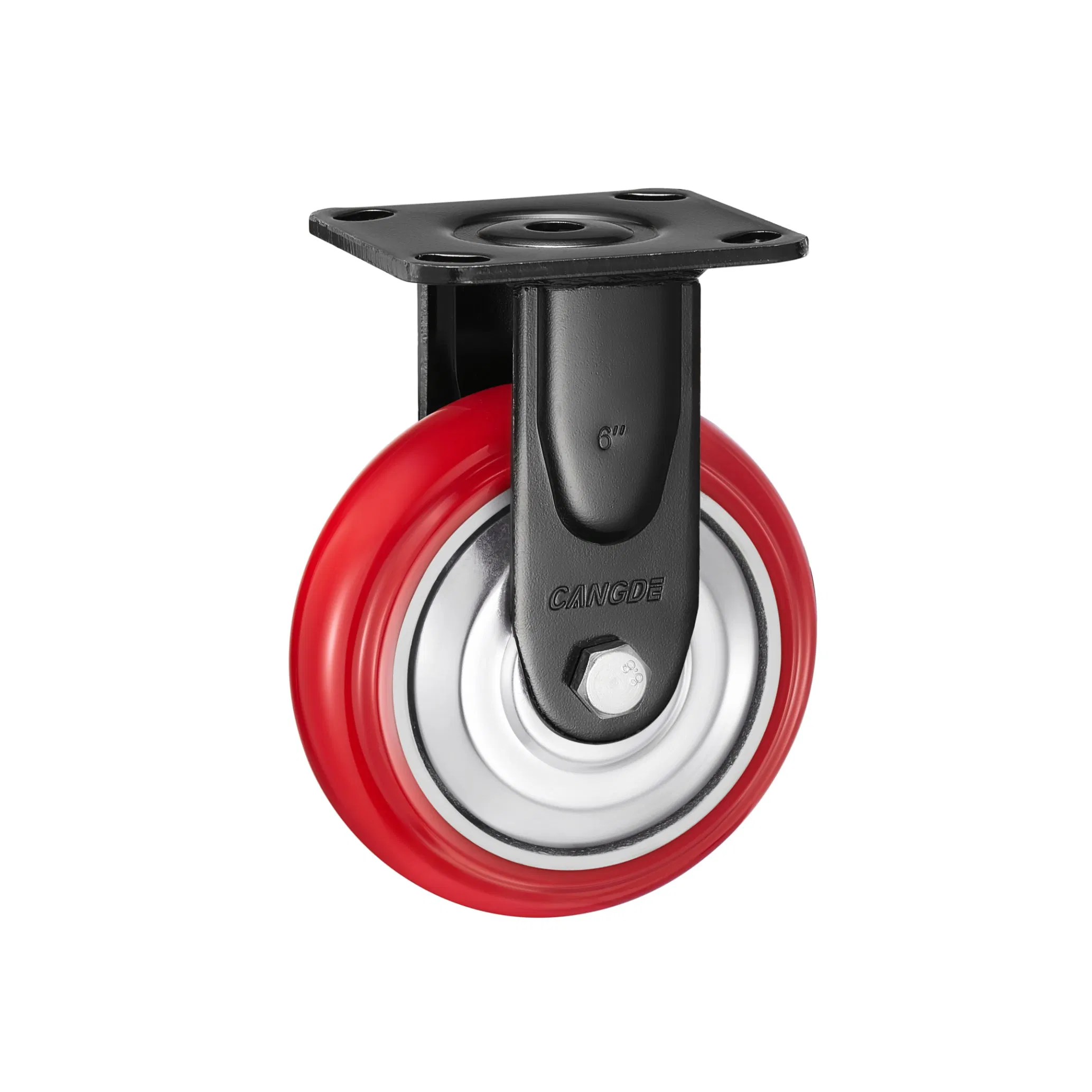 Wholesale Heavy Duty 4" 5" 6" 8" Red Polyurethane Wheels Heavy Duty Caster Wheels
