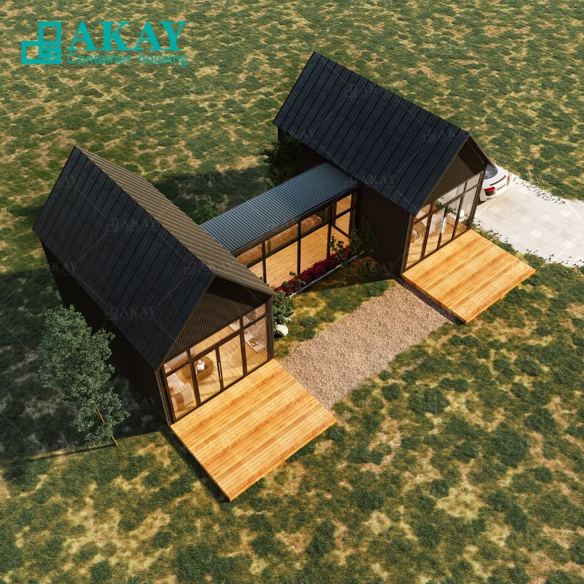 Waterproof Container House Mobile Home Caravan Portable Houses 2 Bedrooms 1 Livingroom Container House Prefabricated-Building