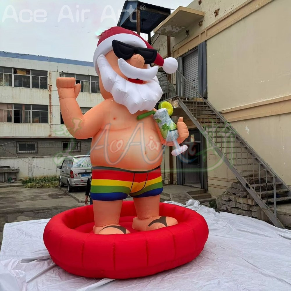 Inflatable Santa Claus Advertising Decoration Giant Inflatable Santa Man Theme Party Christmas Claus