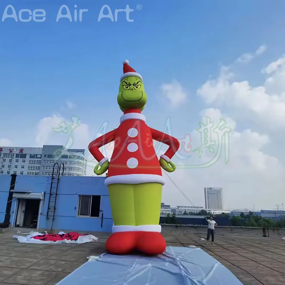 Giant Inflatable Christmas Outdoor Decoration Inflatable Grinch Festival Parade Party Supplies Balloon with Blower Event Advertise