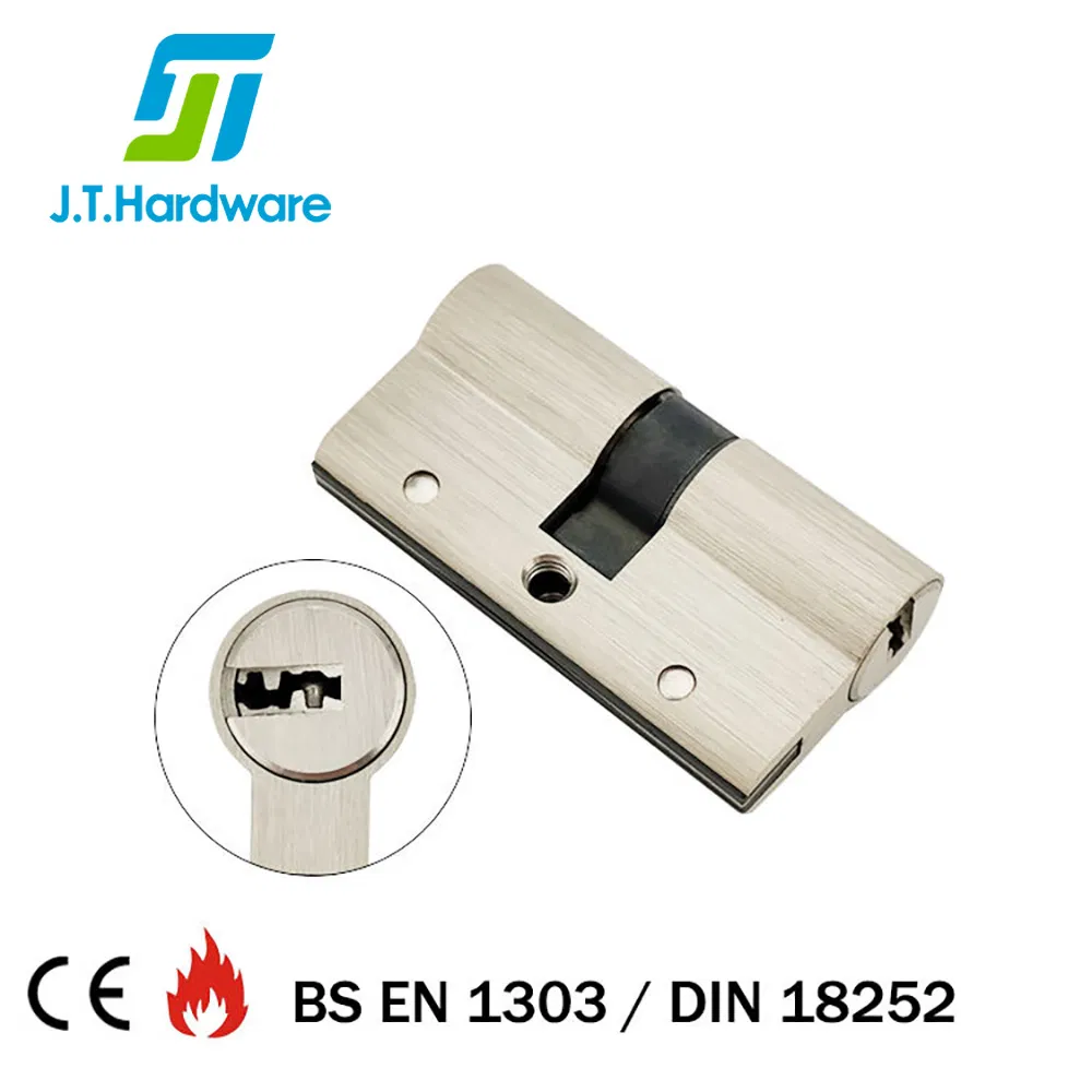 CE Fire Rated European Security System Wooden Door Hardware 12pins Anti Snap Cylinders Double Turn Solid Brass Double Keys Anti Snap Mortise Cylinder Lock