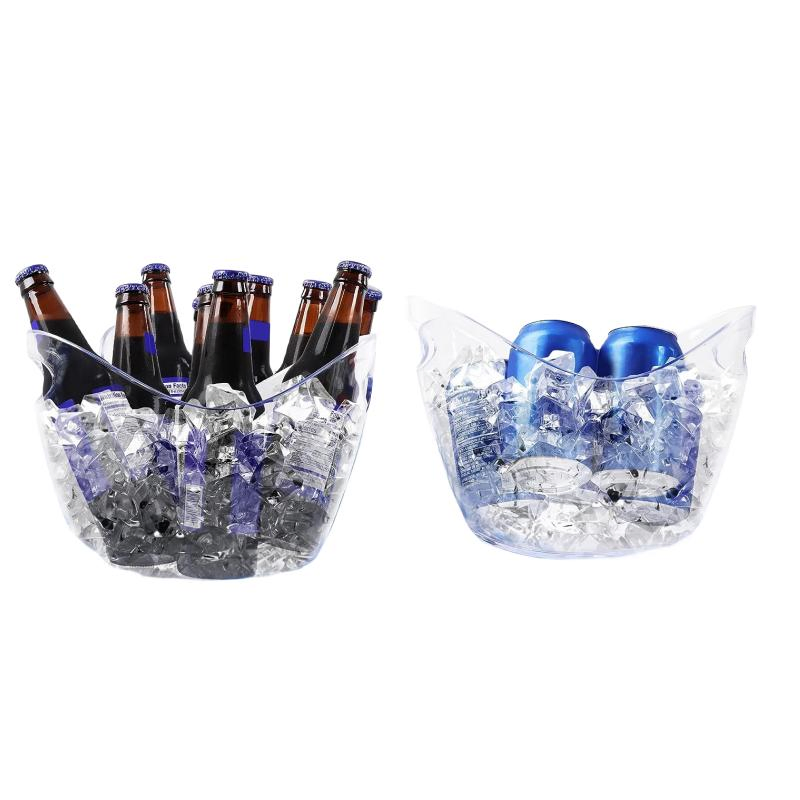 Cheaper New Design Wholesale Multicolor Cooler Custom Logo Plastic Beer Ice Bucket