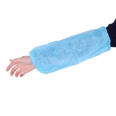 Disposable PE/ PP Oversleeves Non Woven Blue/White Arm Sleeve Cover for Cleanroom