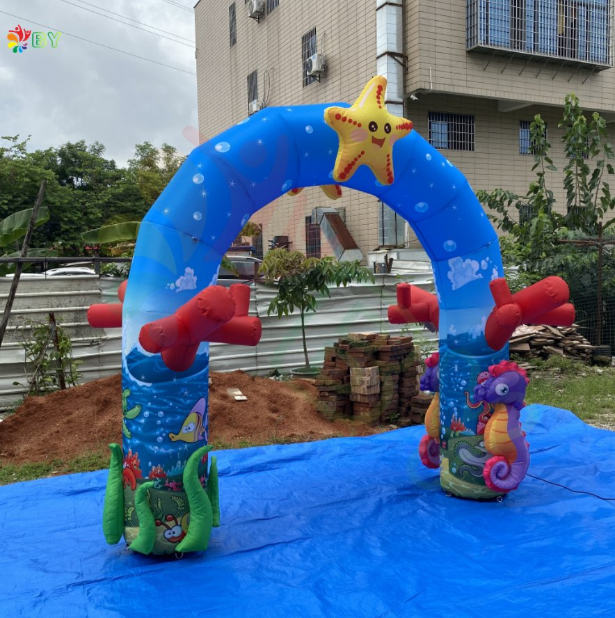 Inflatable Angle Arch, Welcome Entrance Gate, Advertising Archway with Full Color for Events Free Logo/Text