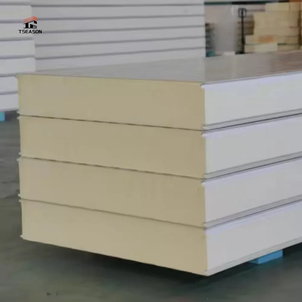 Industrial Design Corrugated PU Panel 100 mm Thick Cool Room Sandwich Panels Moisture-Proof Waterproof for Warehouses