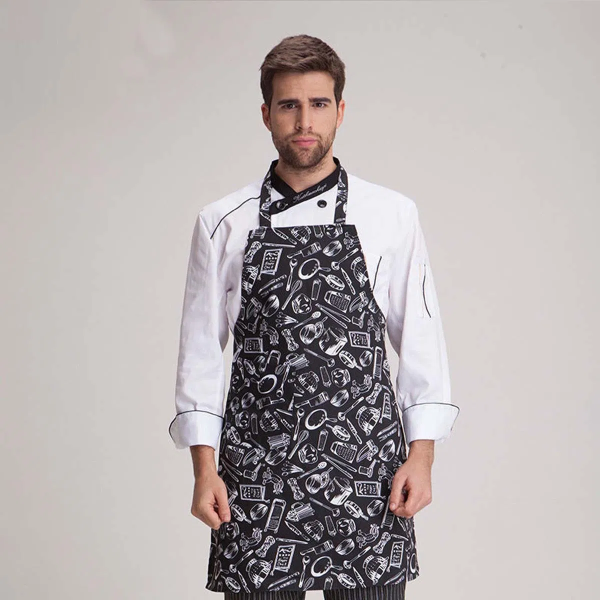 Chili Apron, Hat, Sweat Towel, Three-Piece Set, Home Hotel Kitchen Set, Kitchen Tools